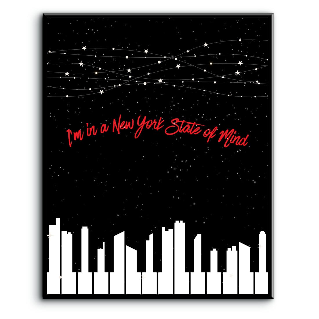 New York State of Mind by Billy Joel - Song Lyrics Art Print Song Lyrics Art Song Lyrics Art 8x10 Plaque Mount