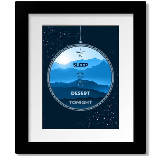 Peaceful Easy Feeling by the Eagles - Music Lyric Poster Art Song Lyrics Art Song Lyrics Art 8x10 Matted and Framed Print