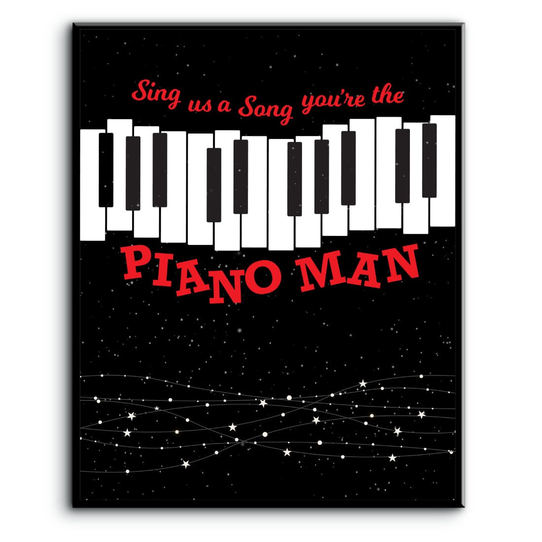 Piano Man by Billy Joel - Classic Rock Art Song Lyrics Print Song Lyrics Art Song Lyrics Art 8x10 Plaque Mount