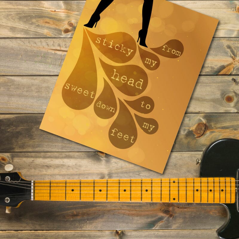 Pour Some Sugar on Me by Def Leppard - Song Lyrics Art Print Song Lyrics Art Song Lyrics Art 16x20 Unframed Poster