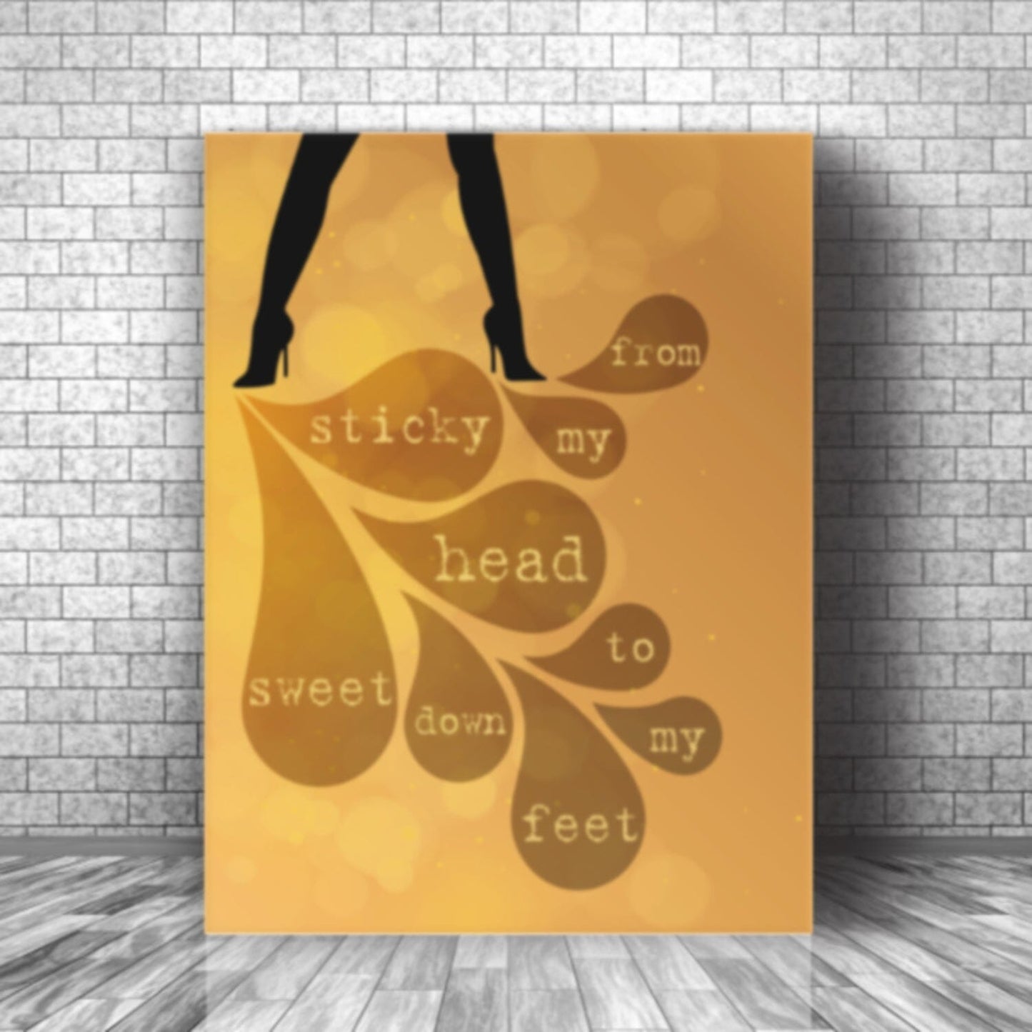 Pour Some Sugar on Me by Def Leppard - Song Lyrics Art Print Song Lyrics Art Song Lyrics Art 16x20 Canvas Wrap
