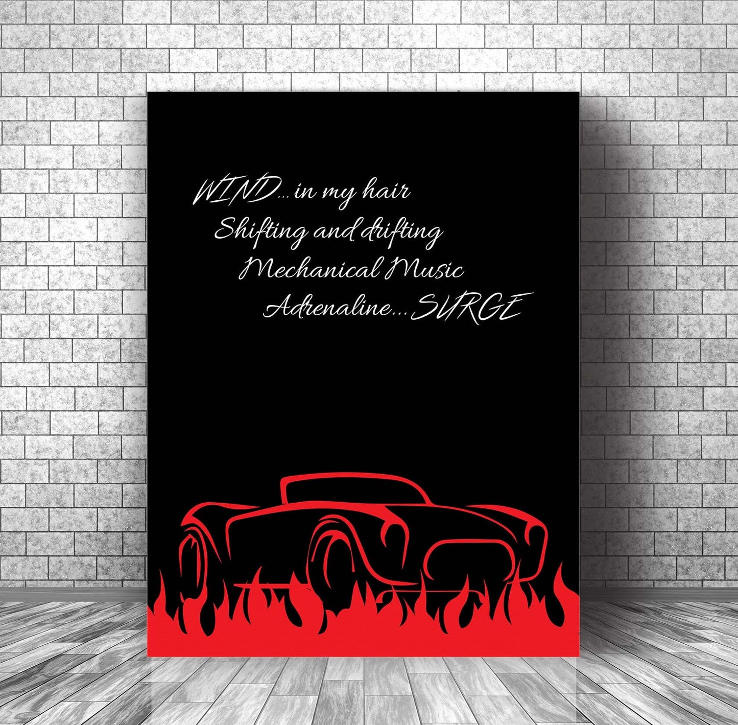 Red Barchetta by Rush - Song Lyric Art Rock Music Print Song Lyrics Art Song Lyrics Art 11x14 Canvas Wrap