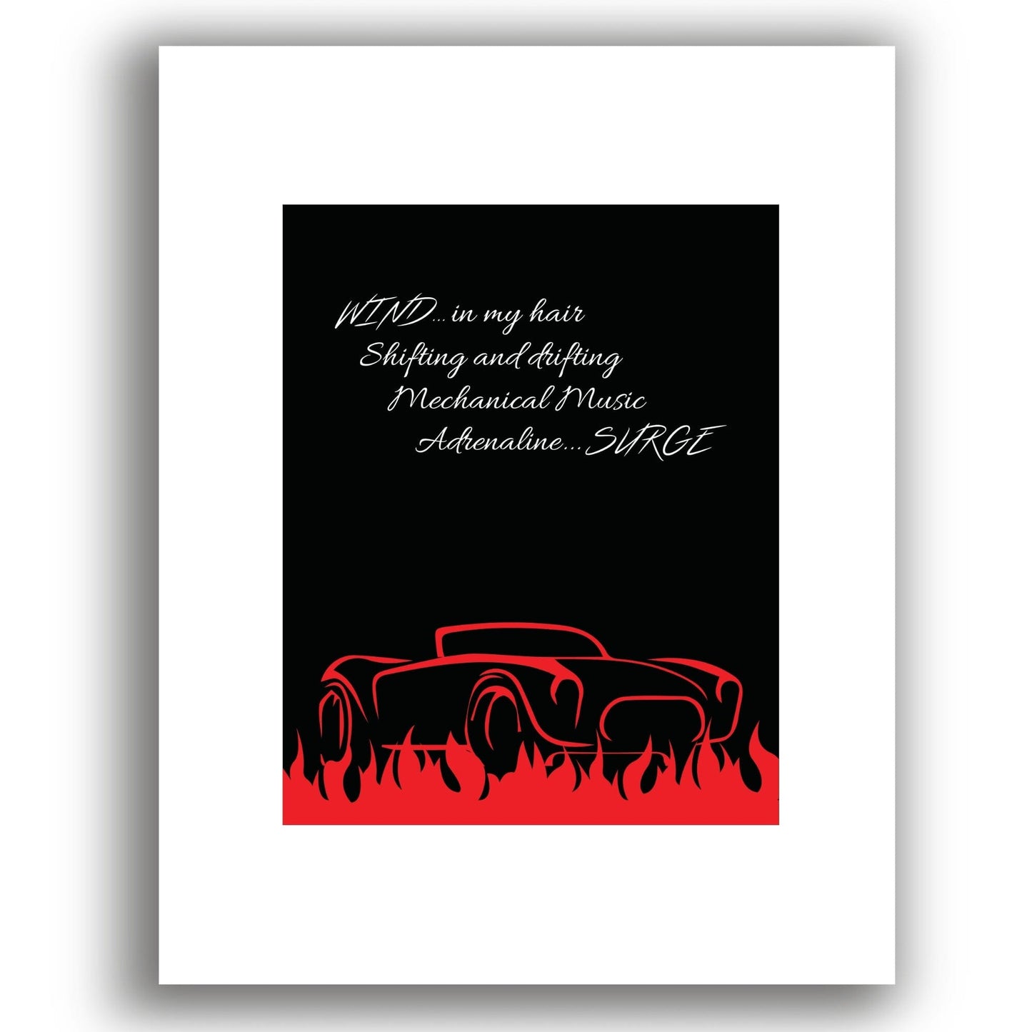 Red Barchetta by Rush - Song Lyric Art Rock Music Print Song Lyrics Art Song Lyrics Art