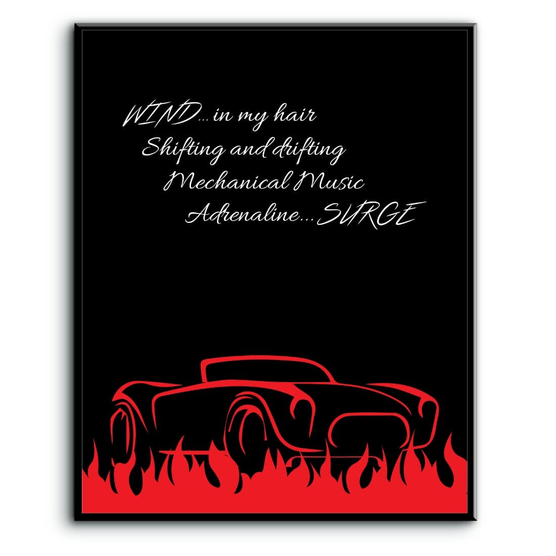 Red Barchetta by Rush - Song Lyric Art Rock Music Print Song Lyrics Art Song Lyrics Art 8x10 Plaque Mount