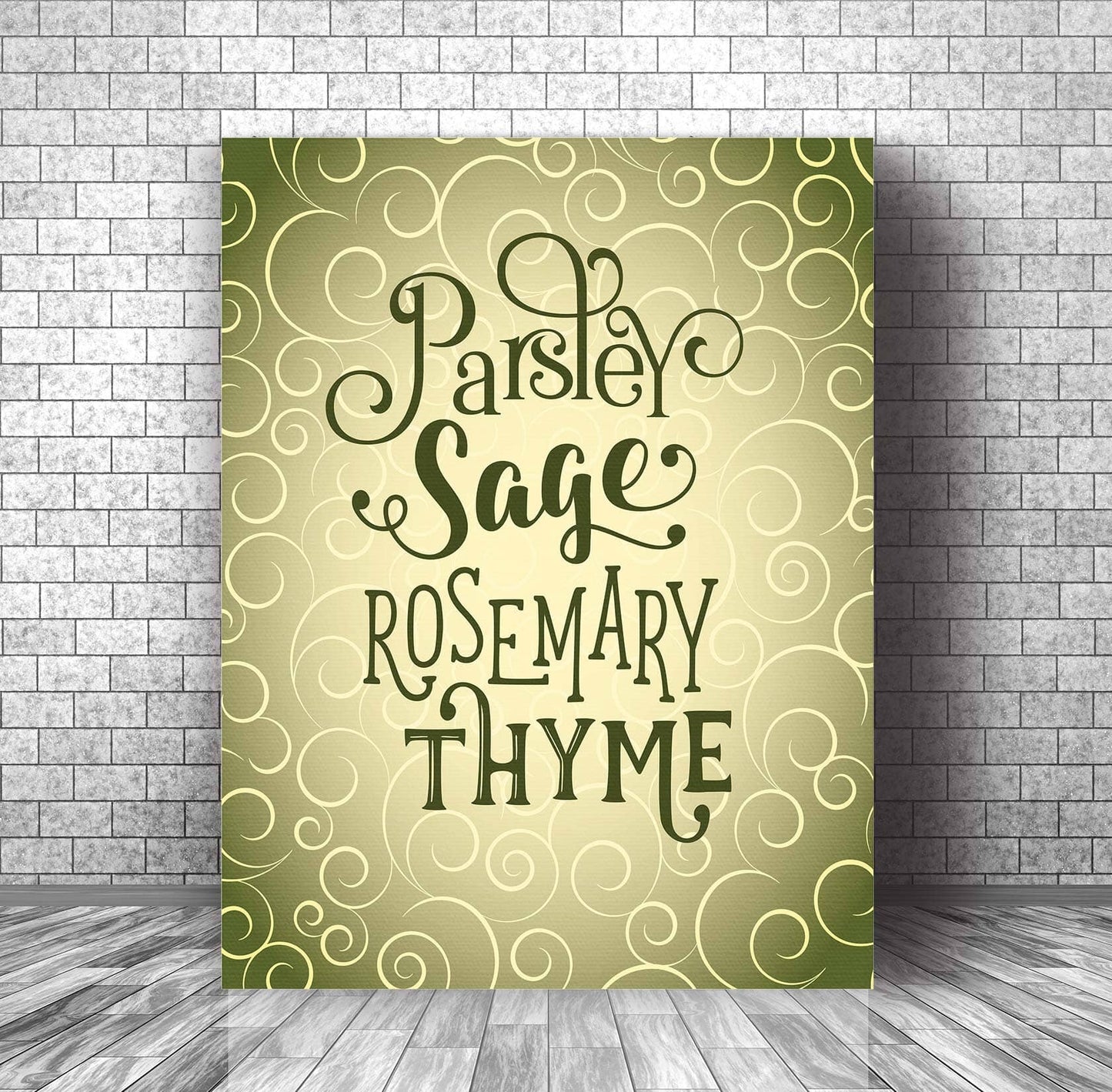 Scarborough Fair by Simon and Garfunkel - Song Lyric Art Song Lyrics Art Song Lyrics Art 11x14 Canvas Wrap