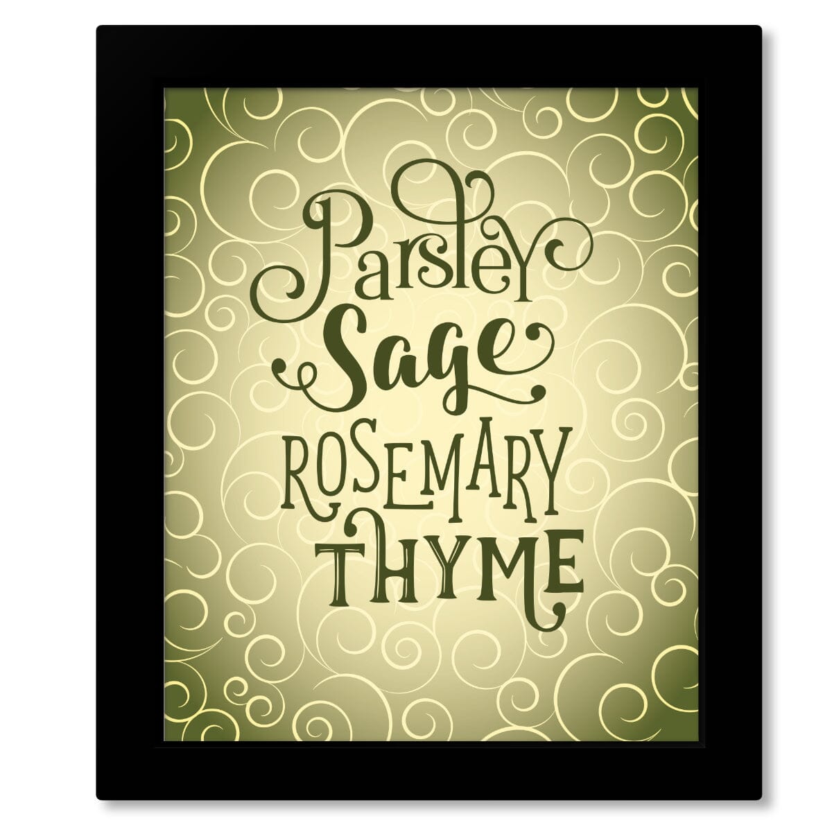Scarborough Fair by Simon and Garfunkel - Song Lyric Art Song Lyrics Art Song Lyrics Art 8x10 Framed Print (without mat)