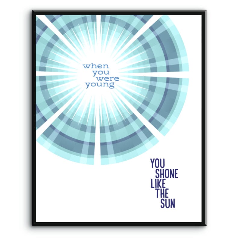 Shine on Crazy Diamond by Pink Floyd - Rock Song Lyric Art Song Lyrics Art Song Lyrics Art 8x10 Plaque Mount