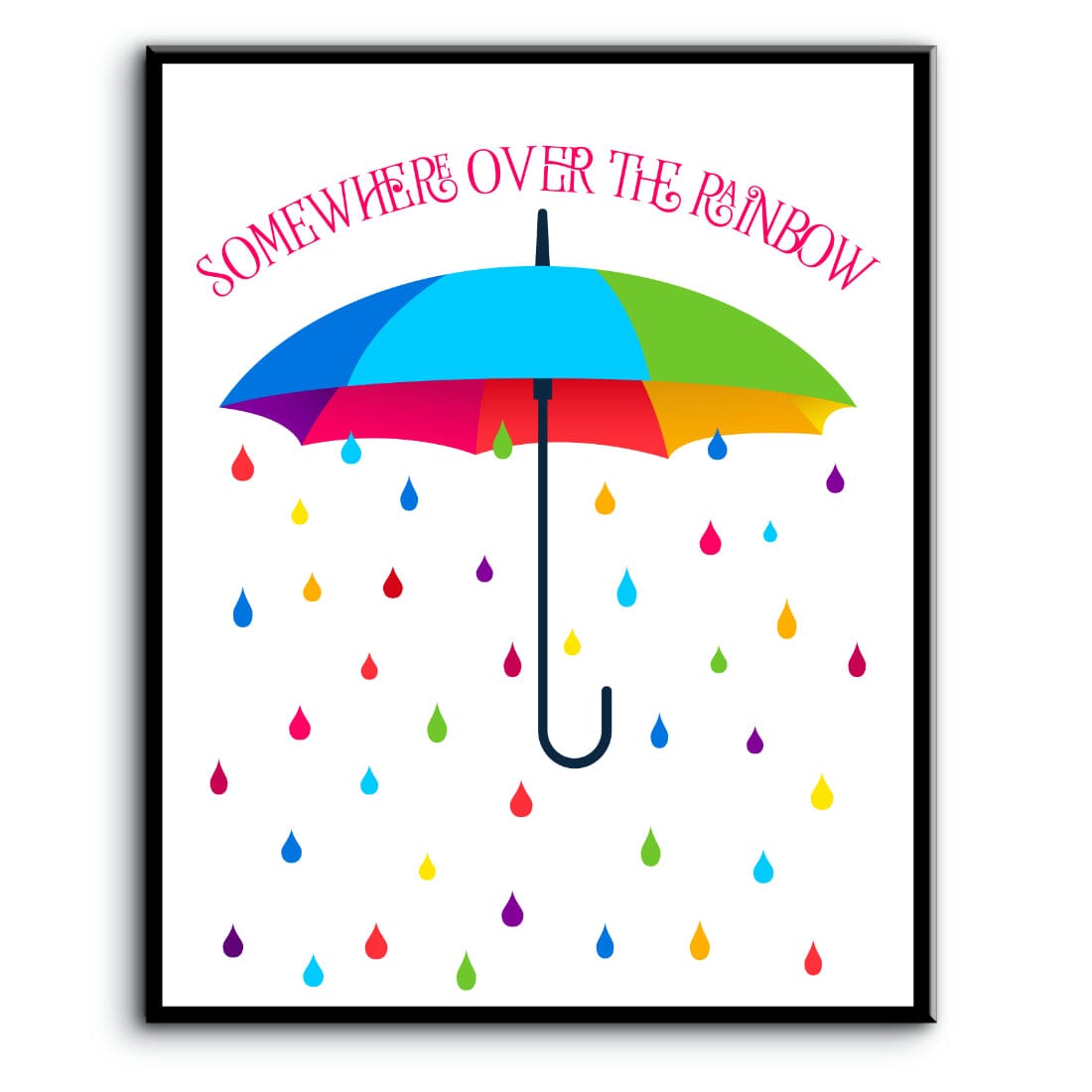 Somewhere Over the Rainbow from Wizard of Oz Art Print Song Lyrics Art Song Lyrics Art 8x10 Plaque Mount
