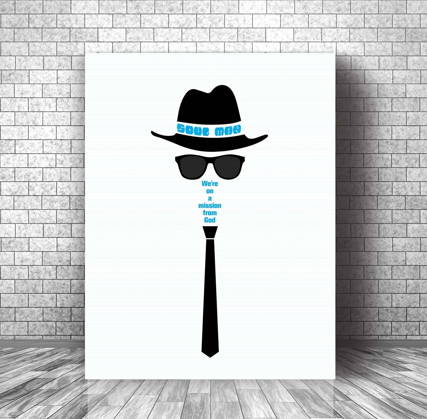 Soul Man by Blues Brothers - Wall Print R&B 70s Soul Music Song Lyrics Art Song Lyrics Art 11x14 Canvas Wrap