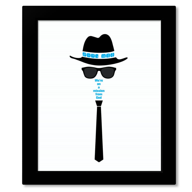 Soul Man by Blues Brothers - Wall Print R&B 70s Soul Music Song Lyrics Art Song Lyrics Art 8x10 Framed Print (without mat)