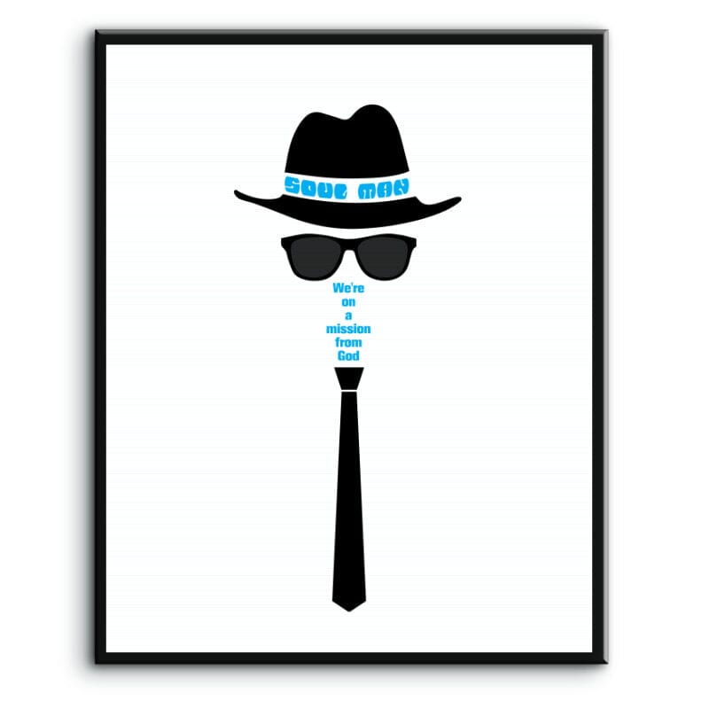 Soul Man by Blues Brothers - Wall Print R&B 70s Soul Music Song Lyrics Art Song Lyrics Art 8x10 Plaque Mount