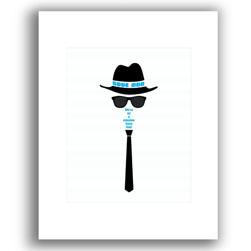 Soul Man by Blues Brothers - Wall Print R&B 70s Soul Music Song Lyrics Art Song Lyrics Art 8x10 White Matted Print