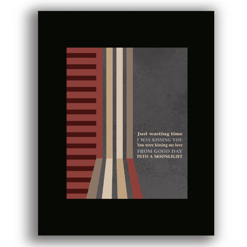 Stay (Wasting Time) by Dave Matthews Band - Rock Music Art Song Lyrics Art Song Lyrics Art 8x10 Black Matted Print
