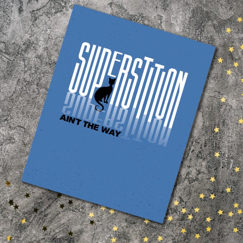 Superstition by Stevie Wonder - Song Lyric Art Music Print Song Lyrics Art Song Lyrics Art 8x10 Unframed Print