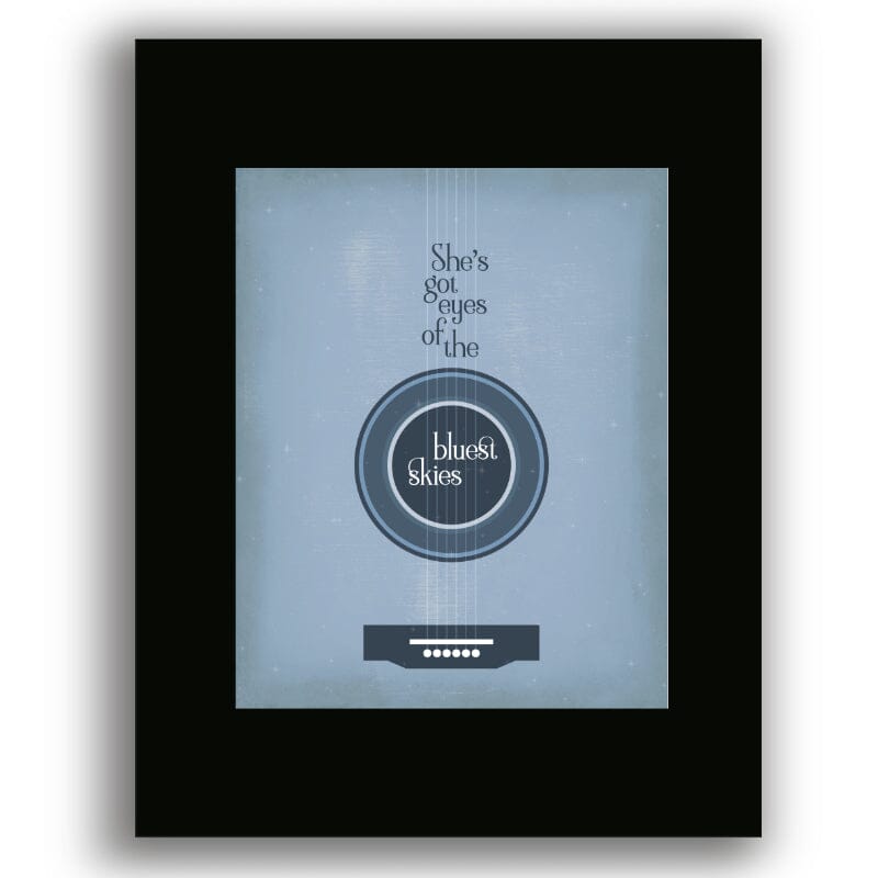 Sweet Child O' Mine by Guns n' Roses - Song Lyrics Music Art Song Lyrics Art Song Lyrics Art 8x10 Black Matted Print