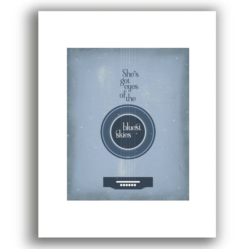 Sweet Child O' Mine by Guns n' Roses - Song Lyrics Music Art Song Lyrics Art Song Lyrics Art 8x10 White Matted Print