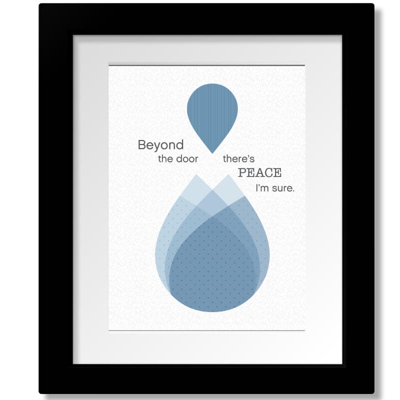 Tears in Heaven by Eric Clapton - Lyric Print Music Song Art Song Lyrics Art Song Lyrics Art 8x10 Matted and Framed Print