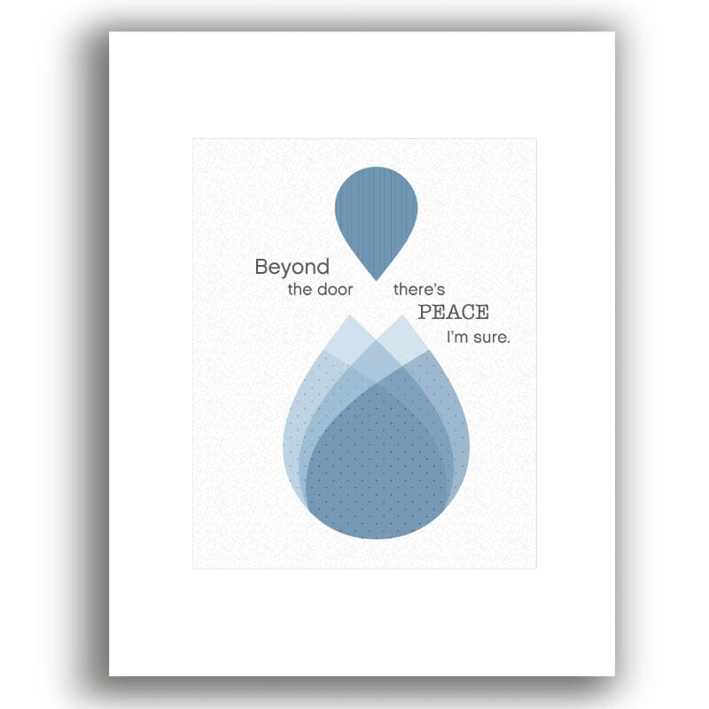 Tears in Heaven by Eric Clapton - Lyric Print Music Song Art Song Lyrics Art Song Lyrics Art 8x10 White Matted Unframed Print