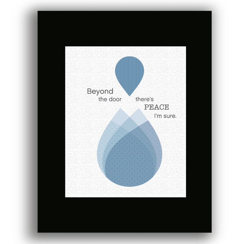 Tears in Heaven by Eric Clapton - Lyric Print Music Song Art Song Lyrics Art Song Lyrics Art 8x10 Black Matted Unframed Print
