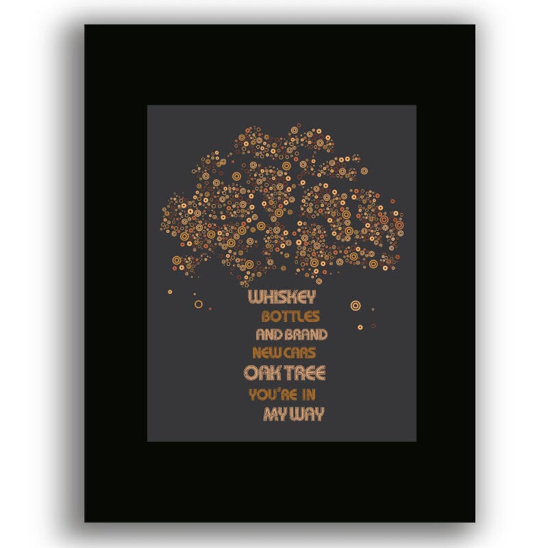 That Smell by Lynyrd Skynyrd - Lyric Wall Music Art Print Song Lyrics Art Song Lyrics Art 8x10 Black Matted Unframed Print