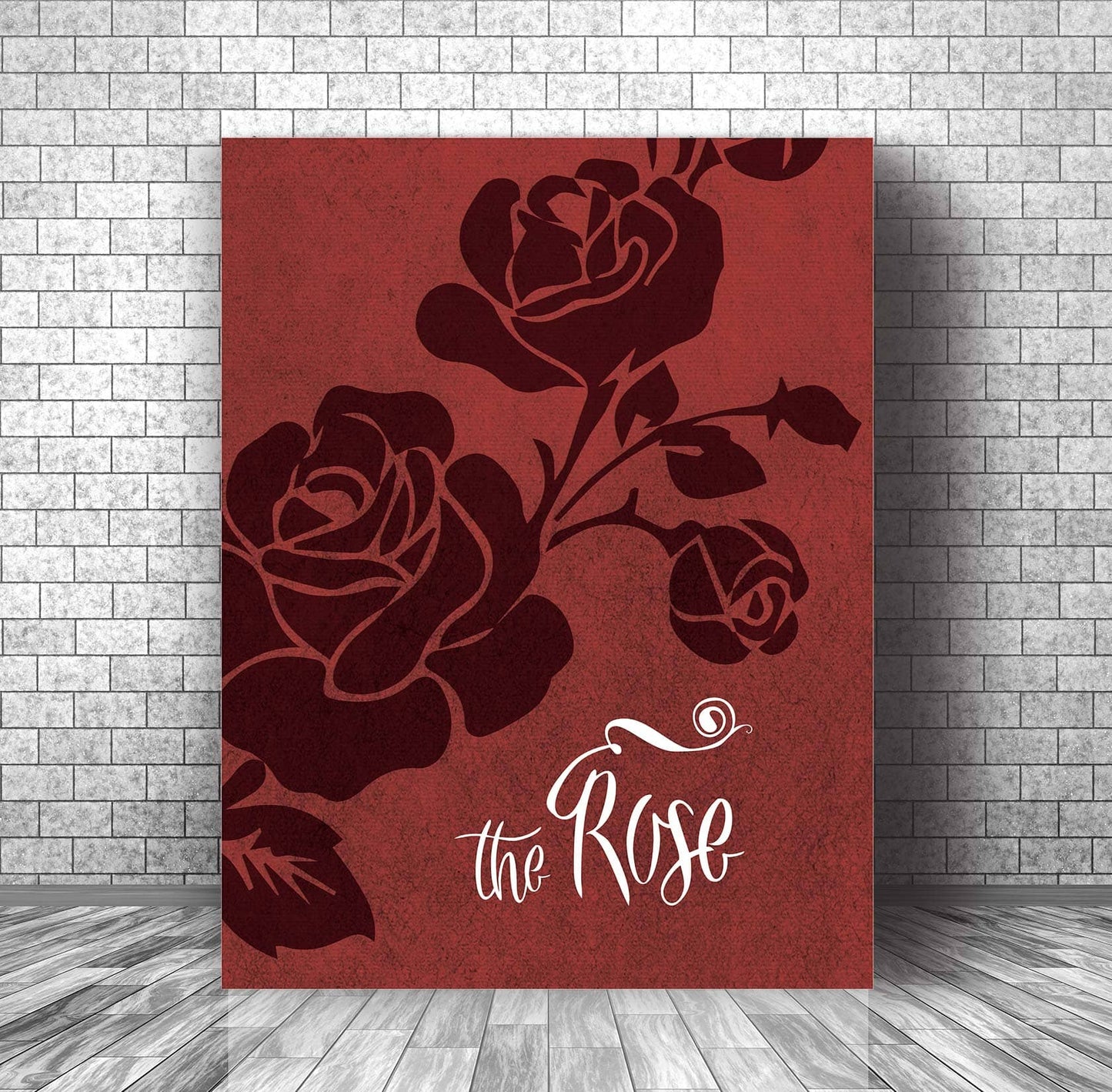 The Rose by Bette Midler - Lyric 70s Music Love Song Print Song Lyrics Art Song Lyrics Art 11x14 Canvas Wrap