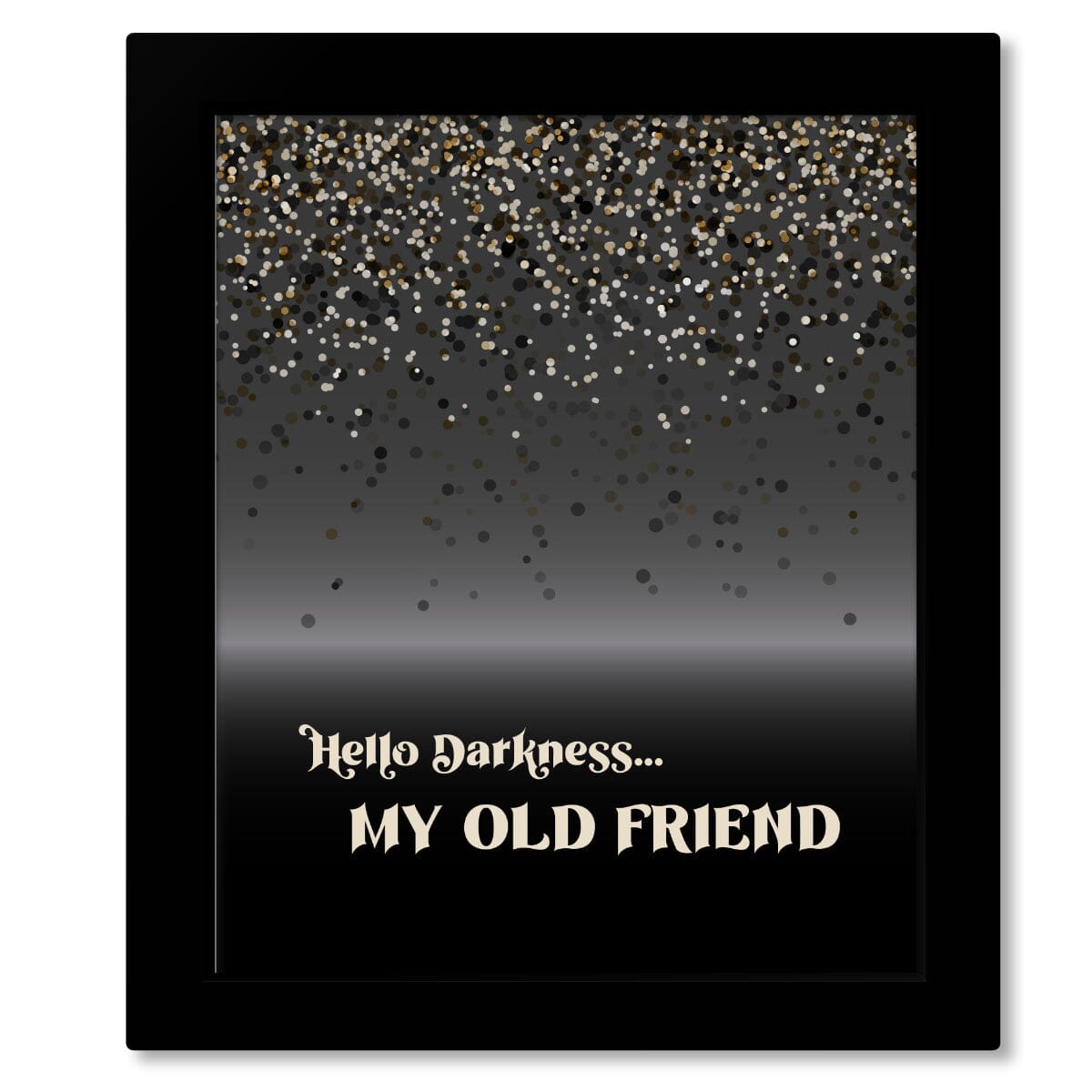 The Sound of Silence by Simon and Garfunkel - Lyric Art Song Lyrics Art Song Lyrics Art 8x10 Framed Print - no Mat
