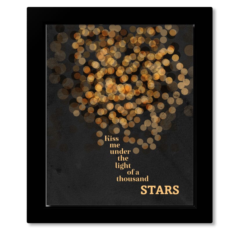 Thinking Out Loud by Ed Sheeran - Wedding Pop Song Print Song Lyrics Art Song Lyrics Art 8x10 Framed Print (without mat)