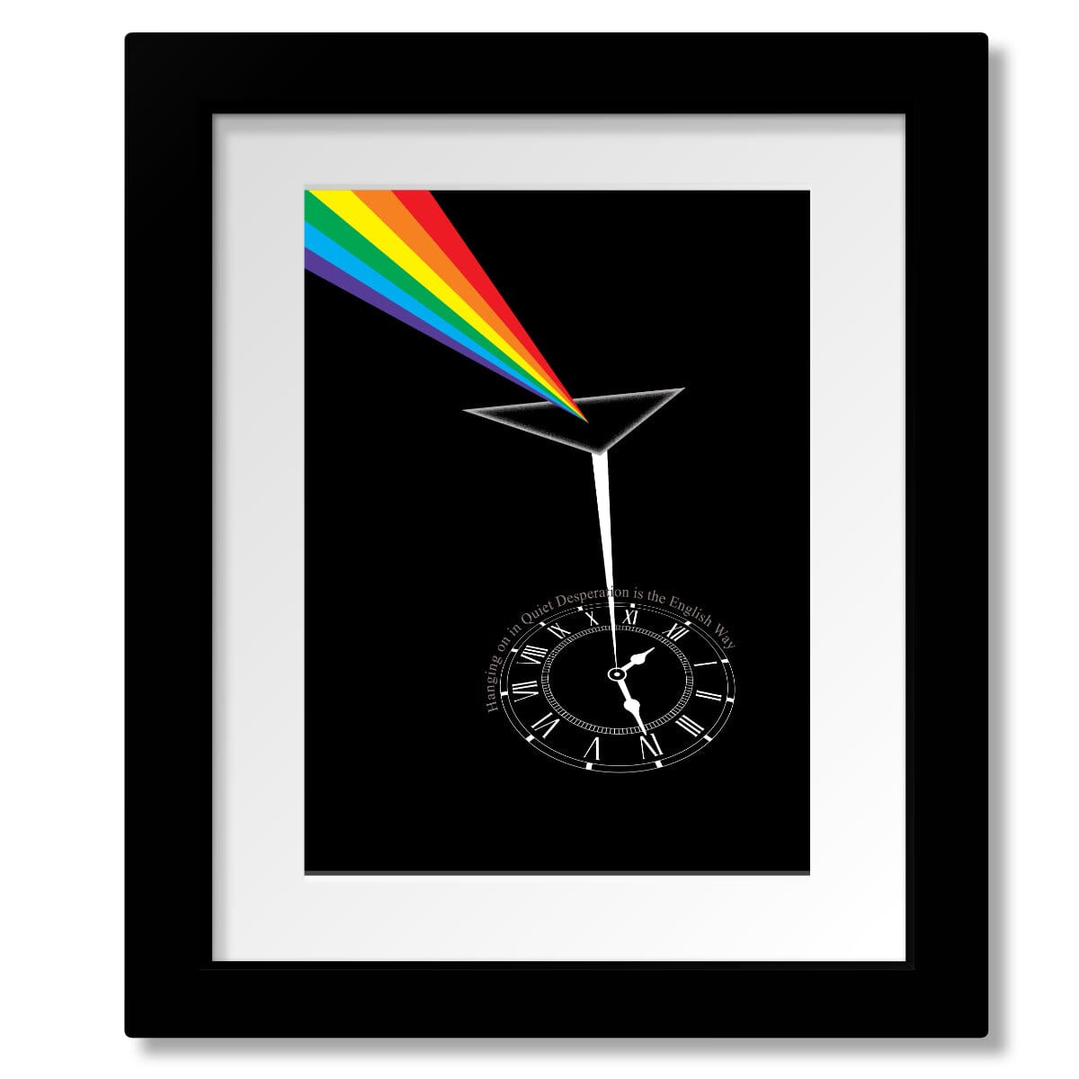 Time by Pink Floyd - Rock Music Lyric Poster Art Print Song Lyrics Art Song Lyrics Art 8x10 Framed and Matted Print