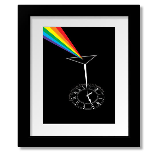 Time by Pink Floyd - Rock Music Lyric Poster Art Print Song Lyrics Art Song Lyrics Art 8x10 Framed and Matted Print