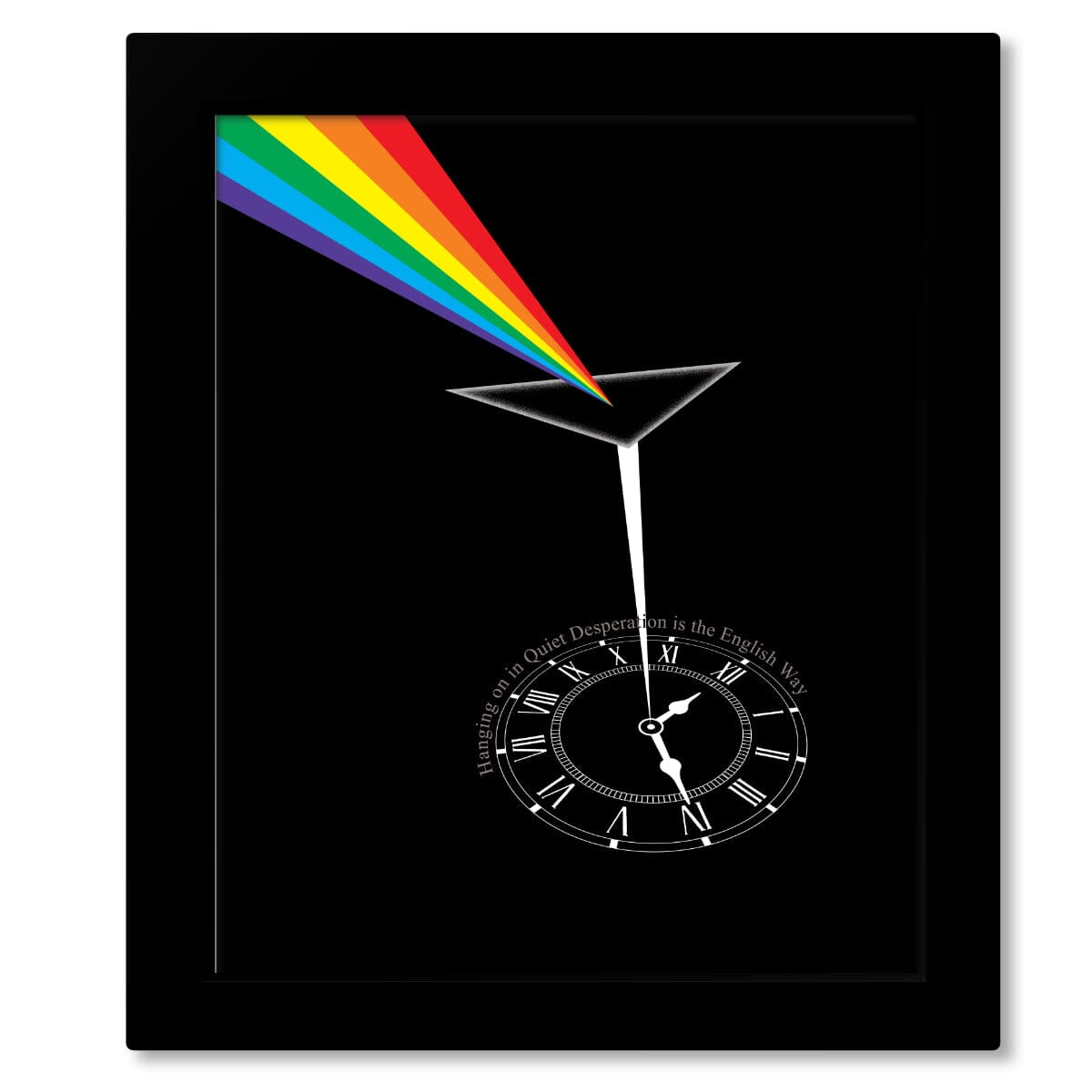 Time by Pink Floyd - Rock Music Lyric Poster Art Print Song Lyrics Art Song Lyrics Art 8x10 Framed Print (without mat)