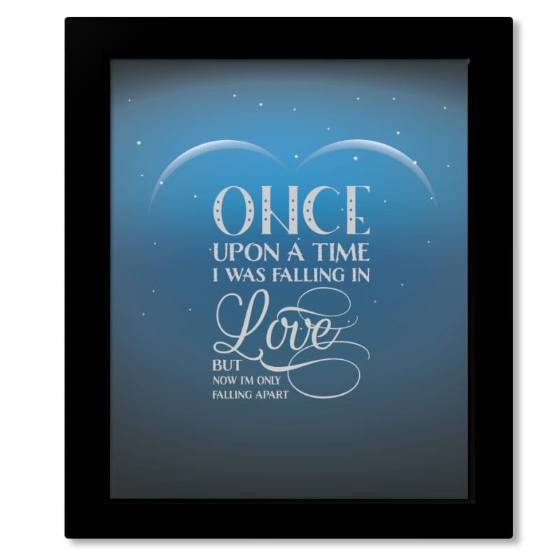 Total Eclipse of the Heart by Bonnie Tyler - 80s Love Song Song Lyrics Art Song Lyrics Art 8x10 Framed Print without Mat