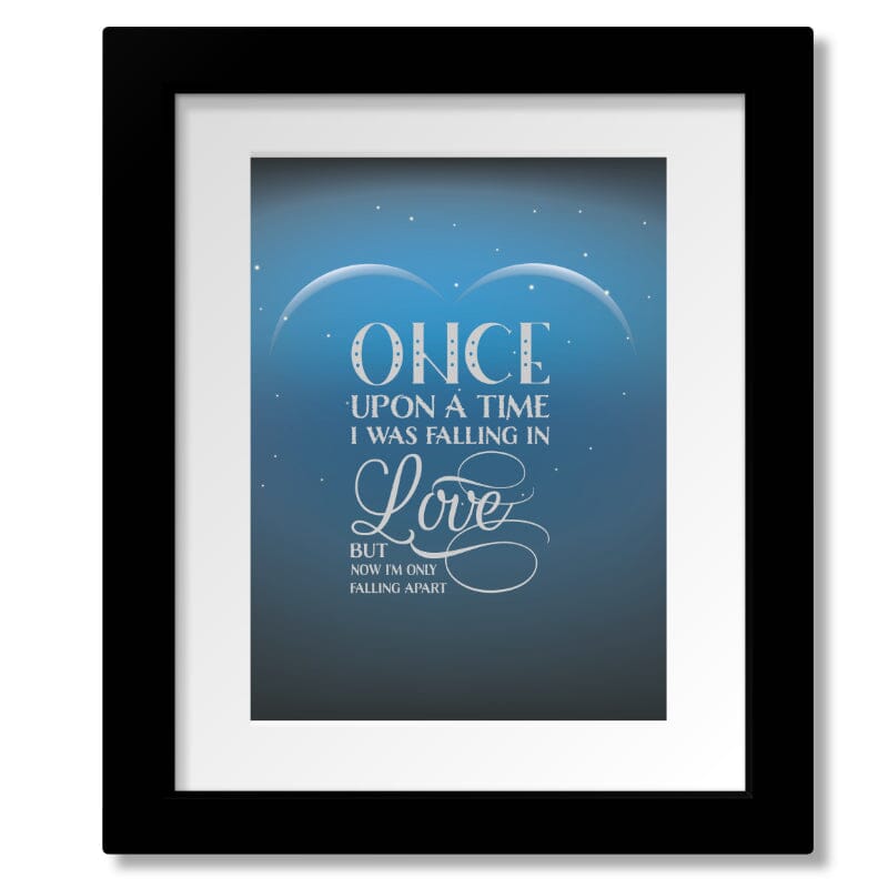Total Eclipse of the Heart by Bonnie Tyler - 80s Love Song Song Lyrics Art Song Lyrics Art 8x10 White Matted / Framed Print