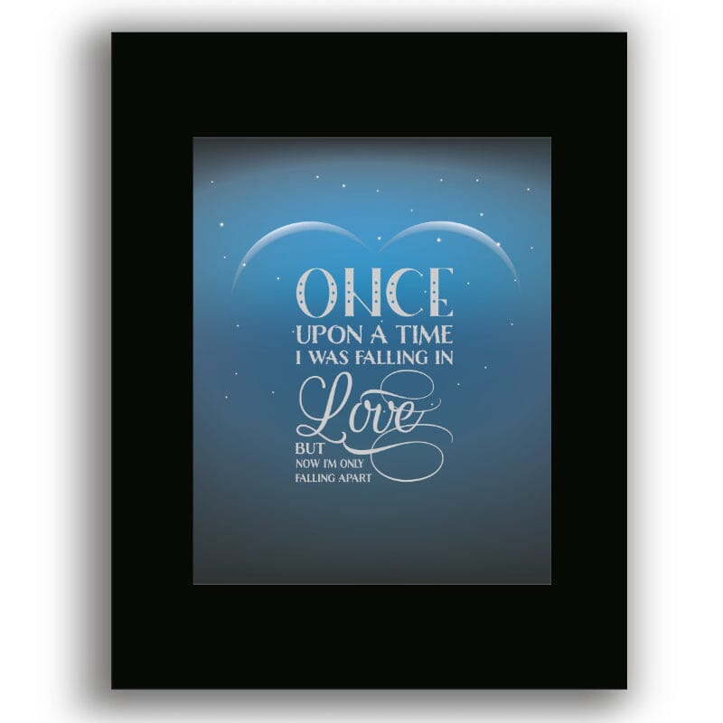 Total Eclipse of the Heart by Bonnie Tyler - 80s Love Song Song Lyrics Art Song Lyrics Art 8x10 Black Matted Print