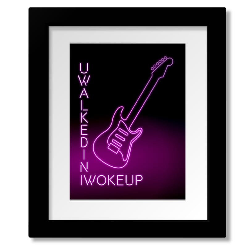 U Got the Look by Prince - Rock Song Lyric Music Print Art Song Lyrics Art Song Lyrics Art 8x10 Matted and Framed Print