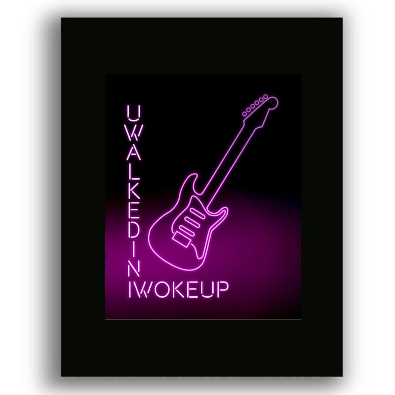 U Got the Look by Prince - Rock Song Lyric Music Print Art Song Lyrics Art Song Lyrics Art 8x10 Black Matted Print