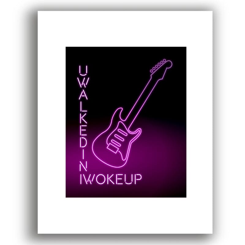 U Got the Look by Prince - Rock Song Lyric Music Print Art Song Lyrics Art Song Lyrics Art 8x10 White Matted Print