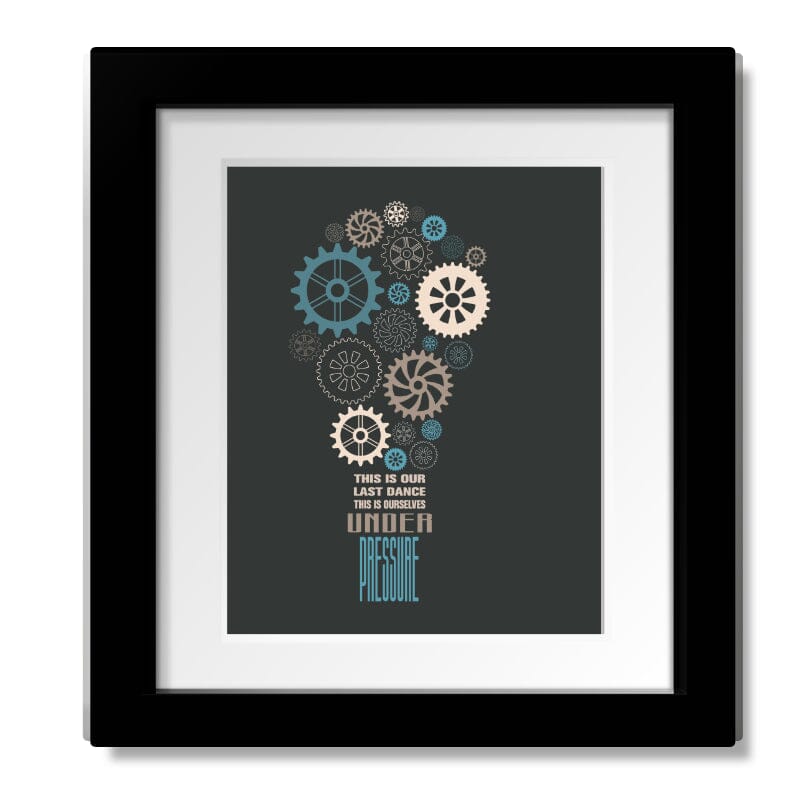 Under Pressure by Queen - Song Lyrics Print Wall Decor Artwork Song Lyrics Art Song Lyrics Art 8x10 Matted and Framed Print