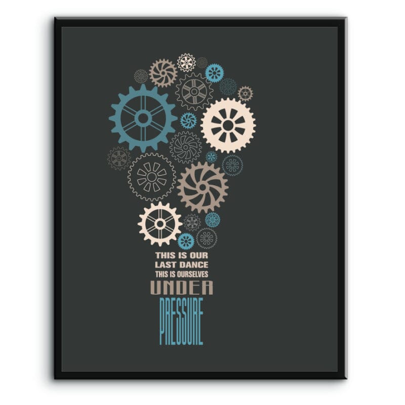 Under Pressure by Queen - Song Lyrics Print Wall Decor Artwork Song Lyrics Art Song Lyrics Art 8x10 Plaque Mount