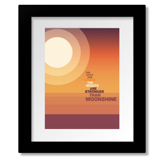 Ventura Highway by America Band - Classic Rock Music Decor Song Lyrics Art Song Lyrics Art 8x10 Matted and Framed Print