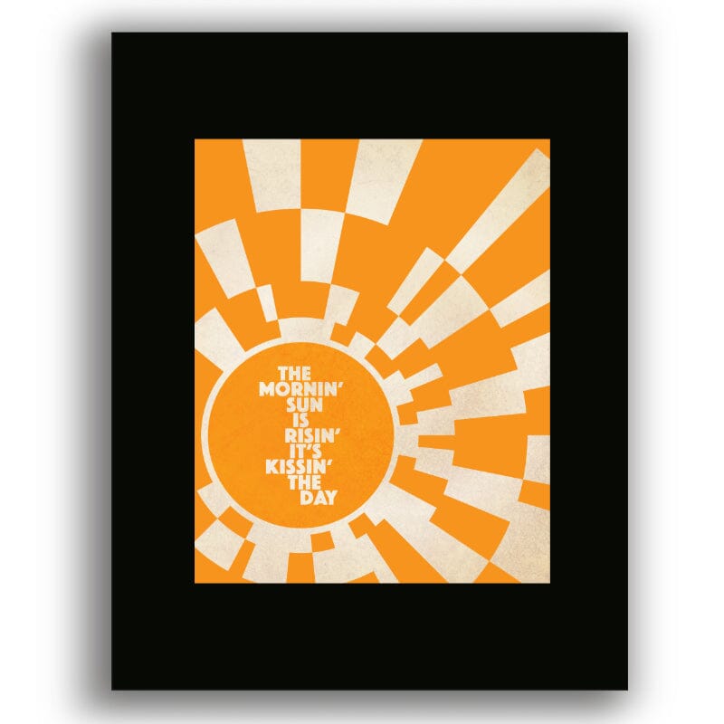 Wheel in the Sky by Journey - Song Lyrics Music Quote Art Song Lyrics Art Song Lyrics Art 8x10 Black Matted Print