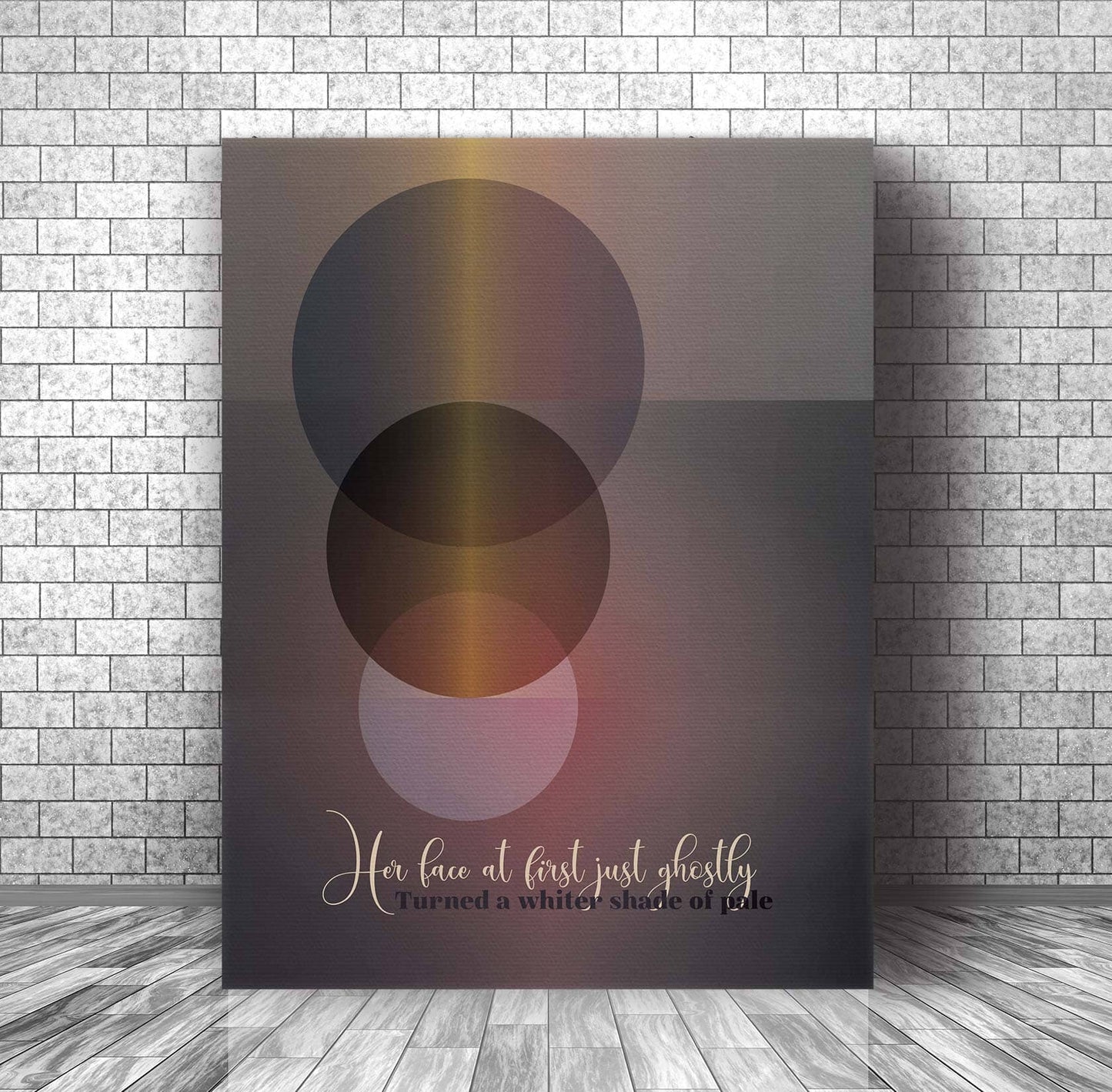 Whiter Shade of Pale by Procol Harem - Song Lyric Wall Art Song Lyrics Art Song Lyrics Art 11x14 Canvas Wrap