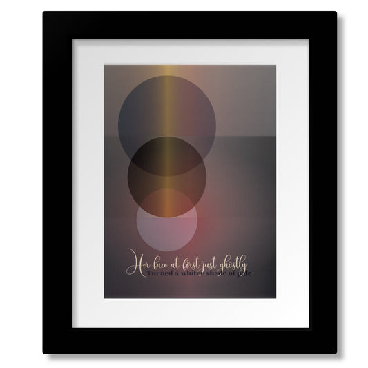 Whiter Shade of Pale by Procol Harem - Song Lyric Wall Art Song Lyrics Art Song Lyrics Art 8x10 Matted and Framed Print