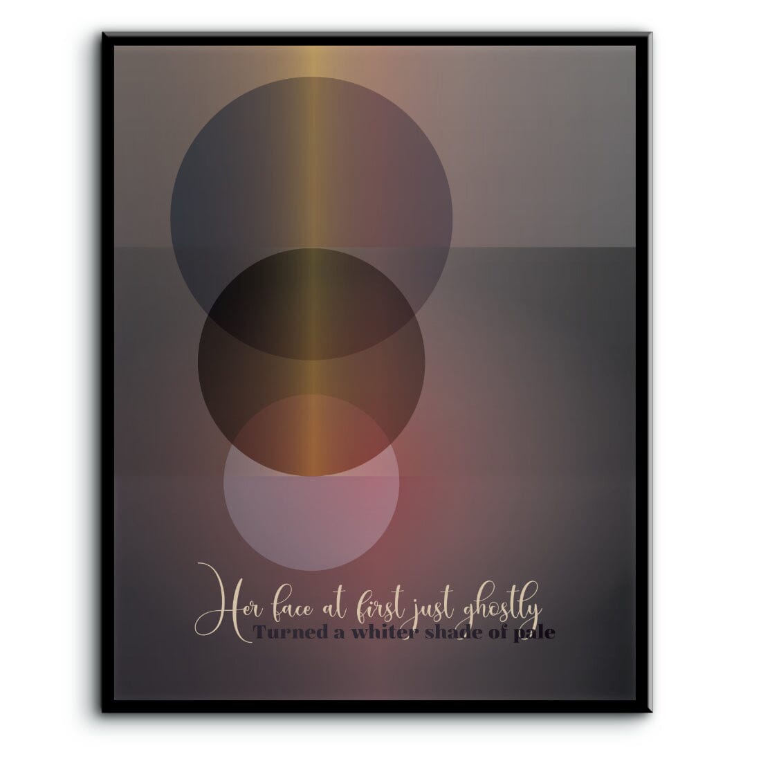 Whiter Shade of Pale by Procol Harem - Song Lyric Wall Art Song Lyrics Art Song Lyrics Art 8x10 Plaque Mount