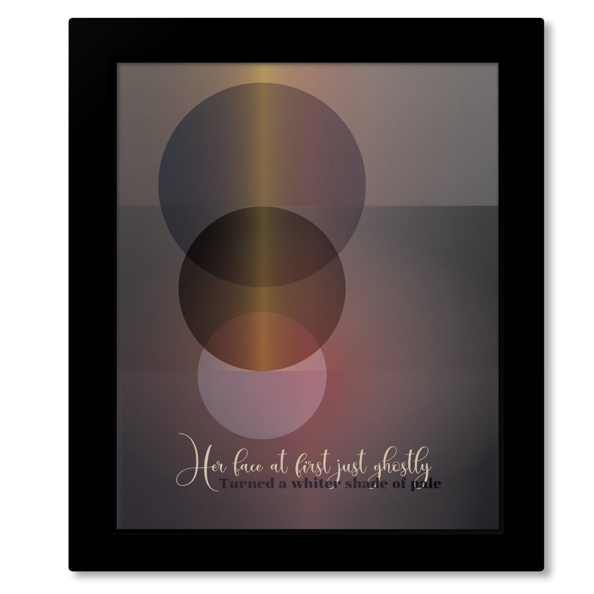 Whiter Shade of Pale by Procol Harem - Song Lyric Wall Art Song Lyrics Art Song Lyrics Art 8x10 Framed Print (without mat)