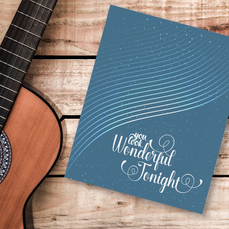 Wonderful Tonight by Eric Clapton - Love Song Lyric Art Print Song Lyrics Art Song Lyrics Art 8x10 Unframed Print