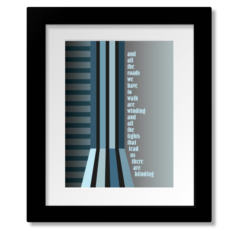 Wonderwall by Oasis - Music Quote Song Lyric Art Print Song Lyrics Art Song Lyrics Art 8x10 White Matted and Framed Print