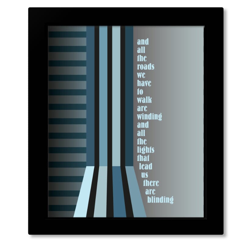 Wonderwall by Oasis - Music Quote Song Lyric Art Print Song Lyrics Art Song Lyrics Art 8x10 Framed Print (without Mat)