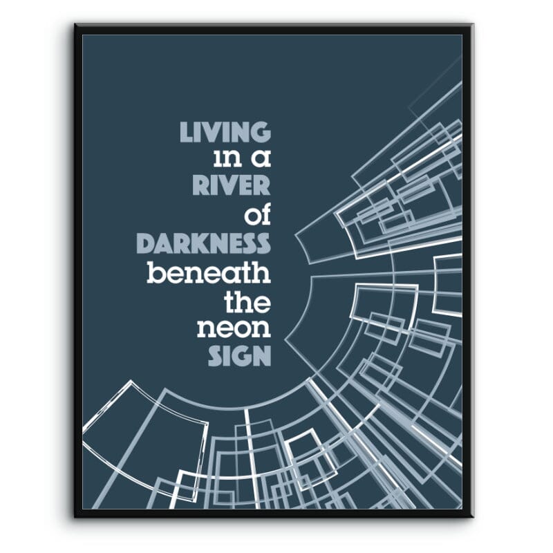 You Belong to the City by Glenn Frey - Song Lyric Music Art Song Lyrics Art Song Lyrics Art 8x10 Plaque Mount