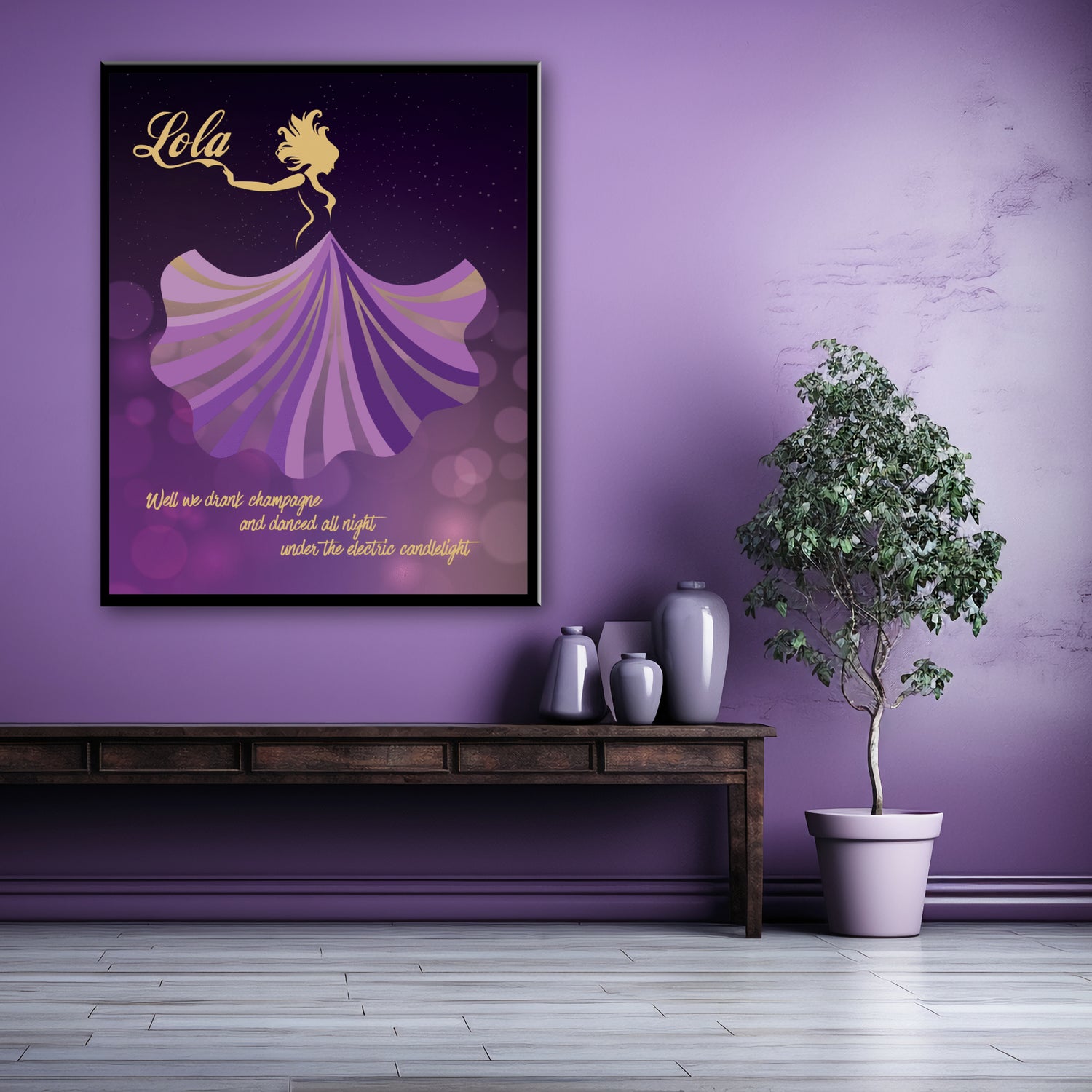 Lola by the Kinks Song Lyrics Art Print Poster 70s Classic Rock