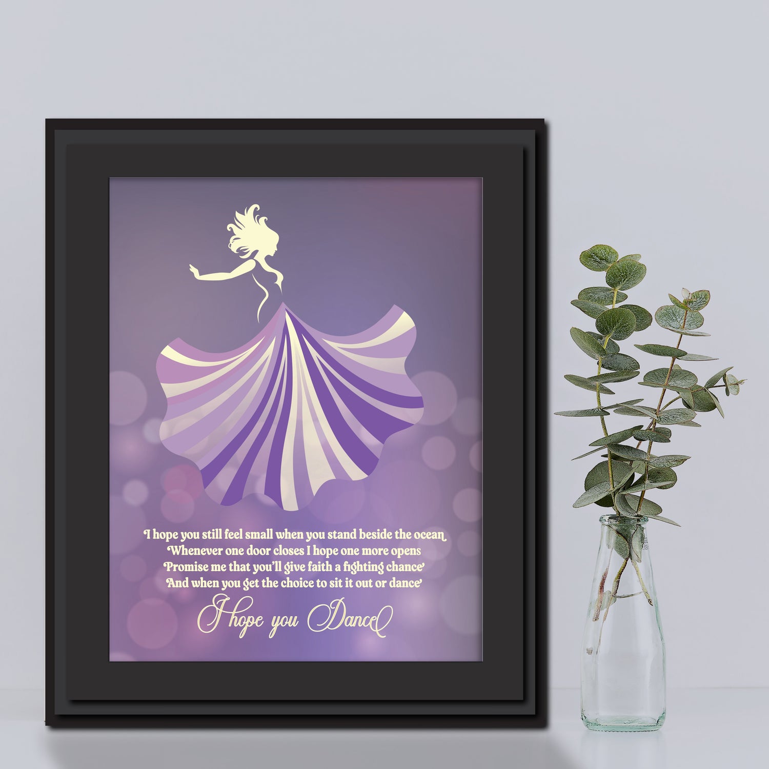 I Hope You Dance by Lee Ann Womack - Love Song Lyrics Wall Art Music Print